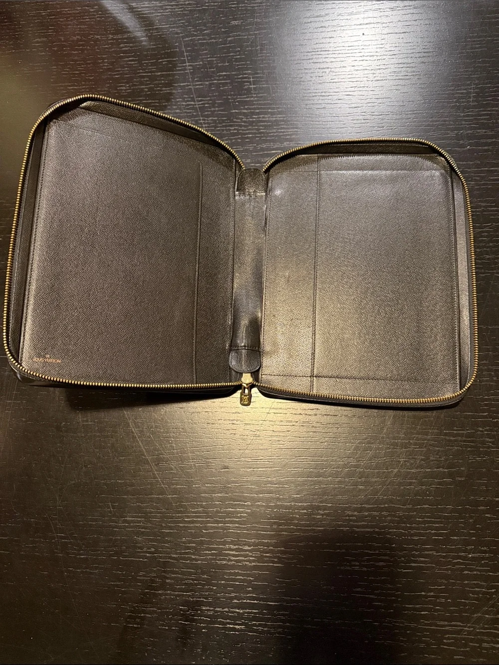 Louis Vuitton Black Epi Leather Zip Portfolio